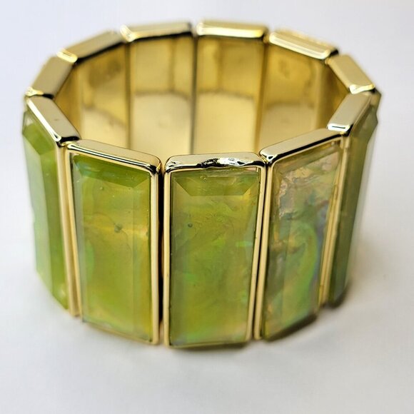 Green Stretch Fashion Bracelet Casual Wrap Bracelet - Picture 2 of 7